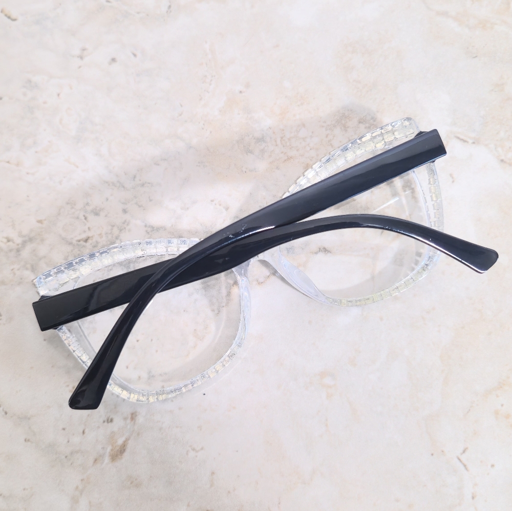 🆕️Exclusive Silver Rhinestone Glasses - Picture 3 of 4